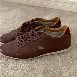 brown lacoste shoes